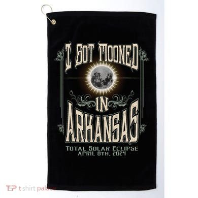 I Got Mooned In Arkansas Total Solar Eclipse 2024 Golf Towel
