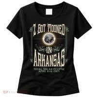 I Got Mooned In Arkansas Total Solar Eclipse 2024 Women's T-Shirt thumb 0