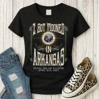 I Got Mooned In Arkansas Total Solar Eclipse 2024 Women's T-Shirt thumb 3