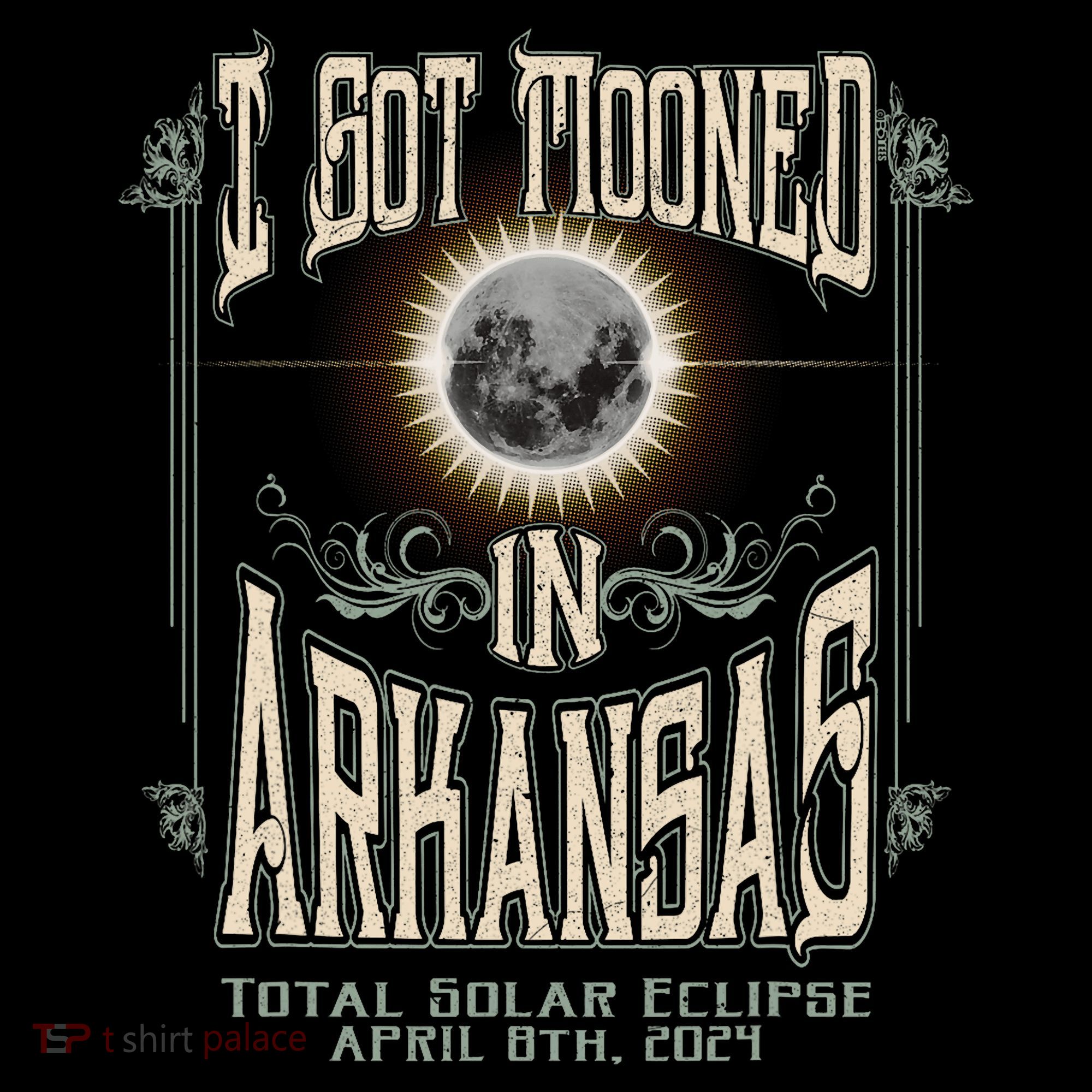 I Got Mooned In Arkansas Total Solar Eclipse 2024 Kids Sweatshirt