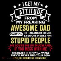 i get my attitude from my dad Backpack thumb 2