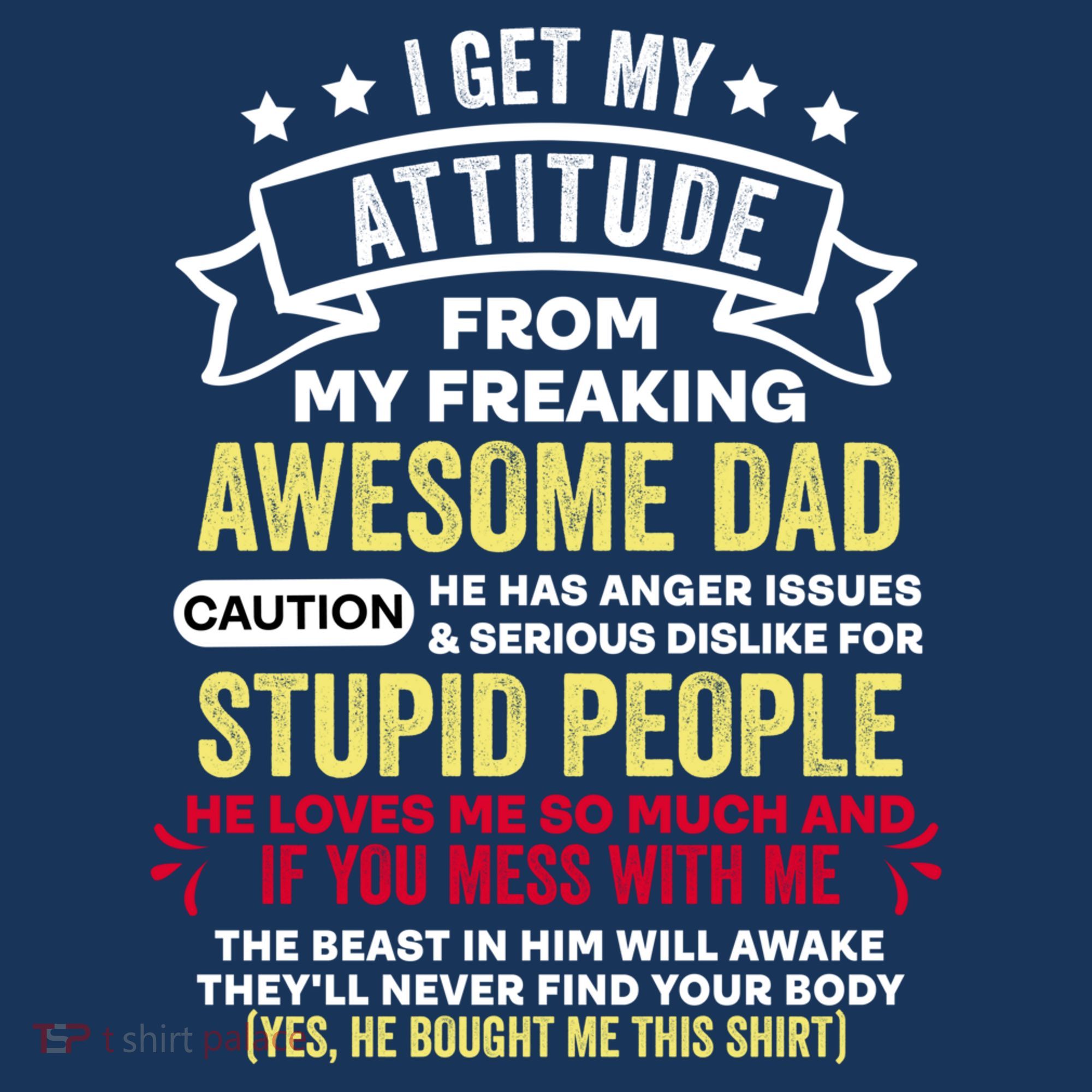 i get my attitude from my dad Apron