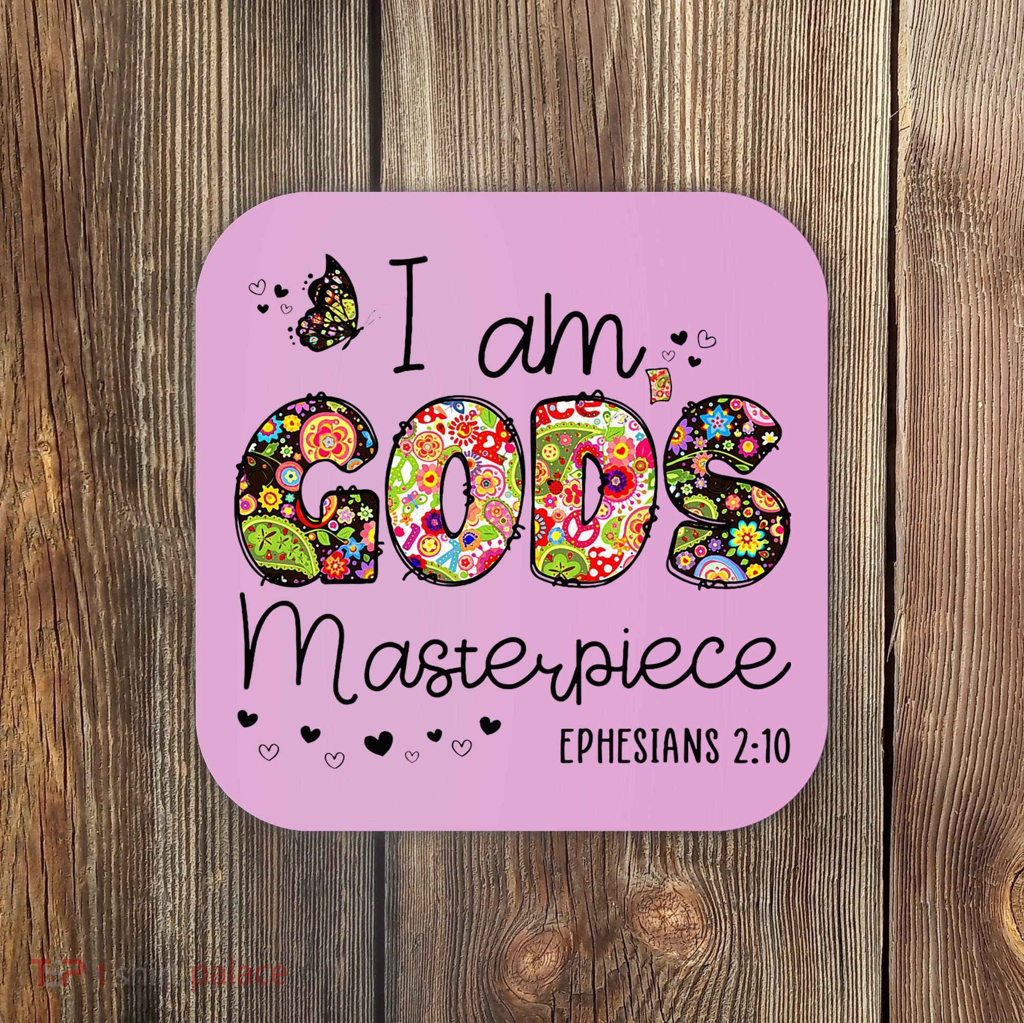 I’M GodS Masterpiece Christian Faith Bible Jesus God Prayer Coaster