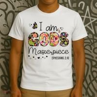 I’M GodS Masterpiece Christian Faith Bible Jesus God Prayer T-Shirt thumb 3