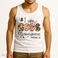 I’M GodS Masterpiece Christian Faith Bible Jesus God Prayer Tank Top thumb 3