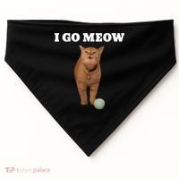 I Go Meow Cat Meme USA-Made Doggie Bandana thumb 0