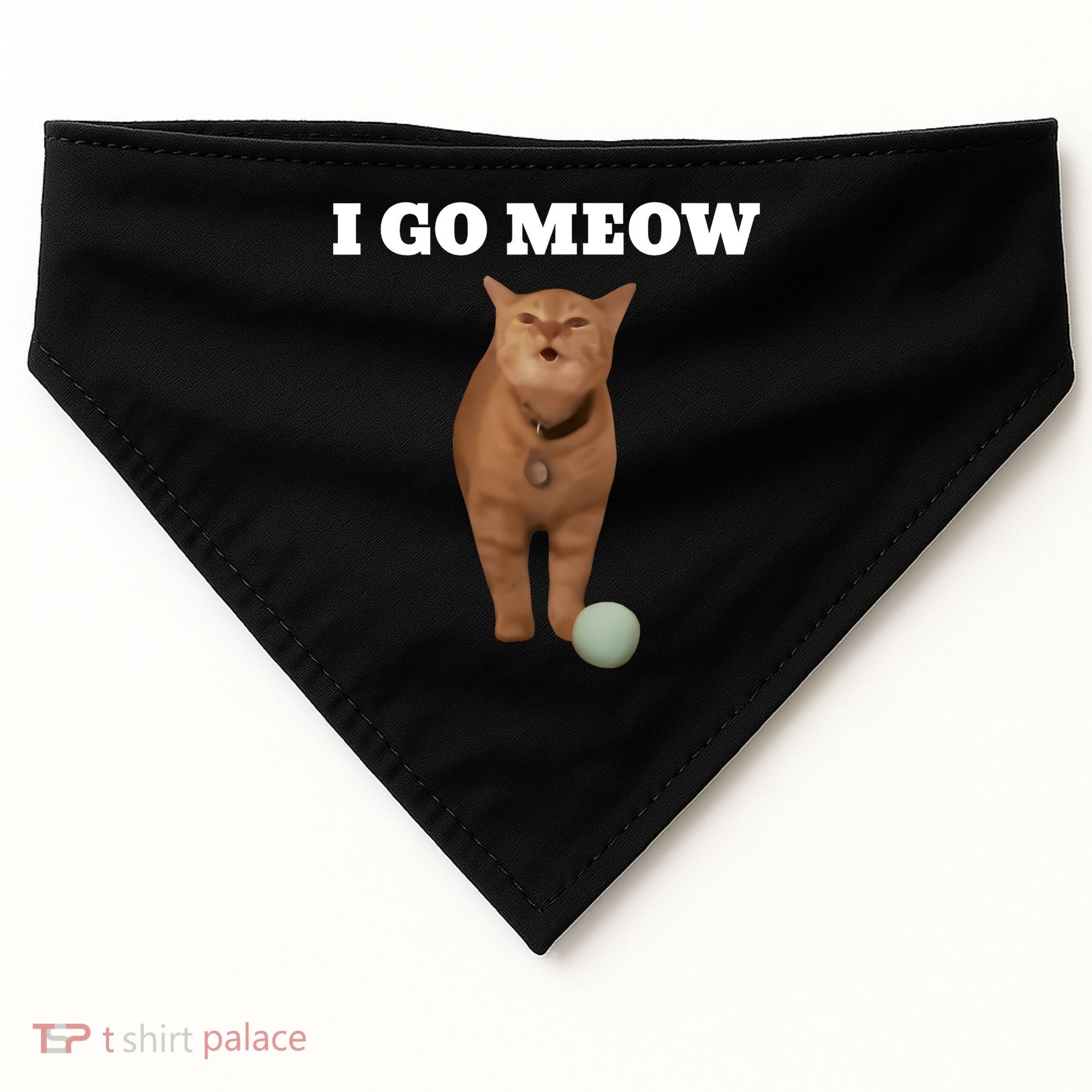 I Go Meow Cat Meme USA-Made Doggie Bandana
