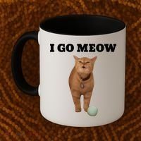 I Go Meow Cat Meme Coffee Mug thumb 2
