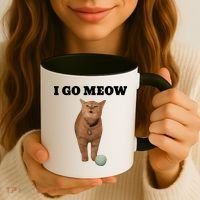 I Go Meow Cat Meme Coffee Mug thumb 3
