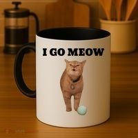 I Go Meow Cat Meme Coffee Mug thumb 4
