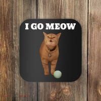 I Go Meow Cat Meme Coaster thumb 0