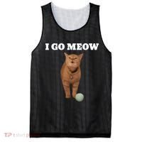 I Go Meow Cat Meme Mesh Reversible Basketball Jersey Tank thumb 0