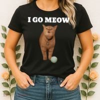I Go Meow Cat Meme Women's T-Shirt thumb 2
