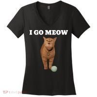 I Go Meow Cat Meme Women's V-Neck T-Shirt thumb 0