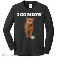I Go Meow Cat Meme Kids Long Sleeve Shirt thumb 0