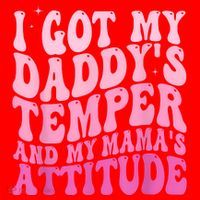I Got My DaddyS Temper And My MamaS Attitude Santa Hat thumb 1