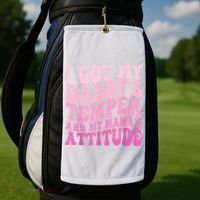 I Got My DaddyS Temper And My MamaS Attitude Golf Towel thumb 2