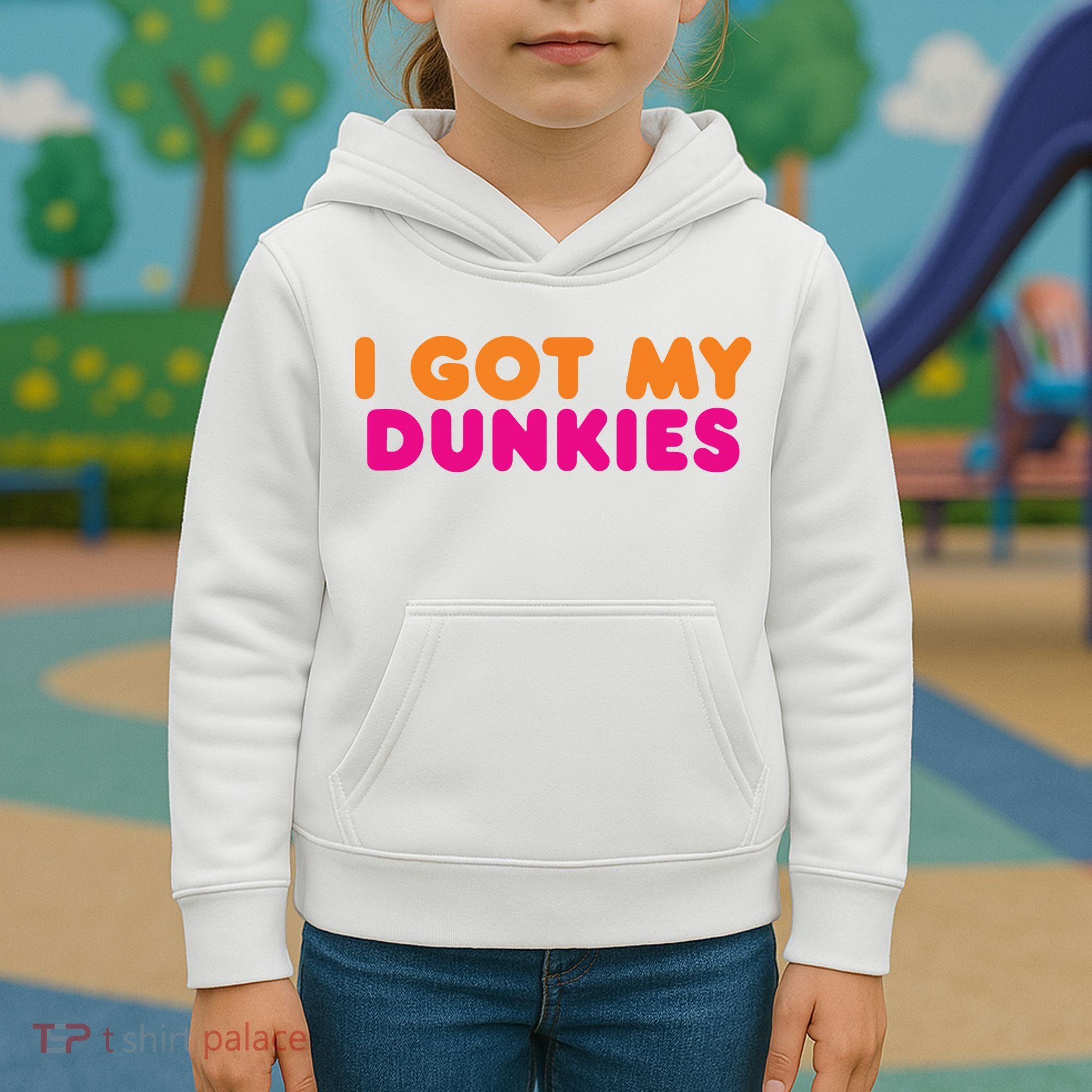 I Got My Dunkies Slang Coffee Ive Got My Dunkies Boston Kids Hoodie