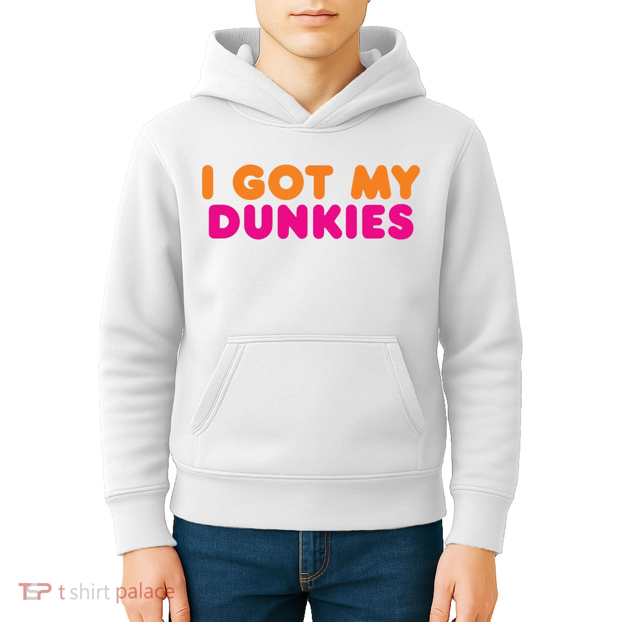 I Got My Dunkies Slang Coffee Ive Got My Dunkies Boston Kids Hoodie
