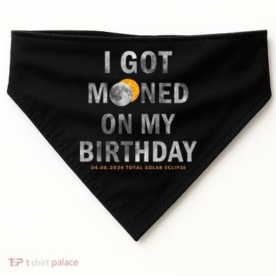 I Got Mooned On My Birthday USA-Made Doggie Bandana
