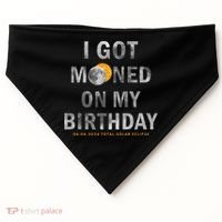 I Got Mooned On My Birthday USA-Made Doggie Bandana thumb 0
