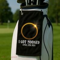 I Got Mooned 4.08.24 Total Solar Eclipse 2024 Golf Towel thumb 2