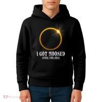 I Got Mooned 4.08.24 Total Solar Eclipse 2024 Kids Hoodie thumb 4