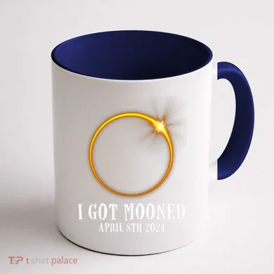 I Got Mooned 4.08.24 Total Solar Eclipse 2024 Coffee Mug back