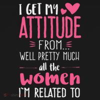 I Get My Attitude From Women In My Life Sassy T-Shirt thumb 7