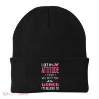 I Get My Attitude From Women In My Life Sassy Beanie thumb 0