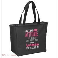 I Get My Attitude From Women In My Life Sassy Tote Bag thumb 2