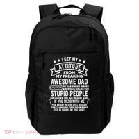 I Get My Attitude From My Dad Funny Gift Backpack thumb 0