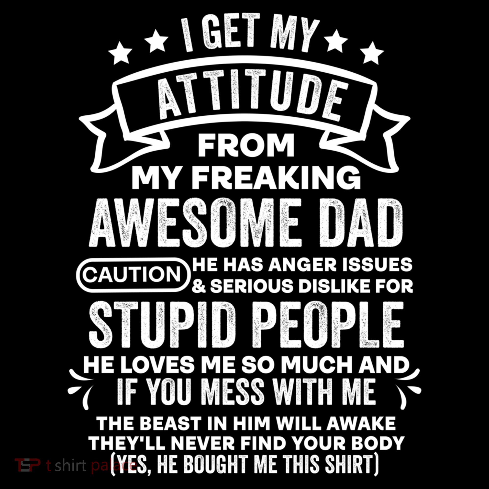 I Get My Attitude From My Dad Funny Gift Women's Hoodie
