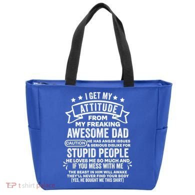 I Get My Attitude From My Dad Funny Gift Tote Bag