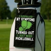 I Googled My Symptoms I Just Need Pickleball Golf Towel thumb 2