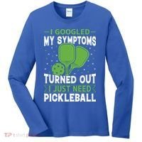 I Googled My Symptoms I Just Need Pickleball Women's Long Sleeve Shirt thumb 0