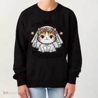 IM Getting Meowied Bridesmaid Bachelorette Party Kawaii Cat Women's Sweatshirt thumb 0