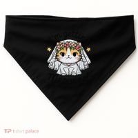 IM Getting Meowied Bridesmaid Bachelorette Party Kawaii Cat USA-Made Doggie Bandana thumb 0