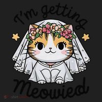 IM Getting Meowied Bridesmaid Bachelorette Party Kawaii Cat Beanie thumb 2
