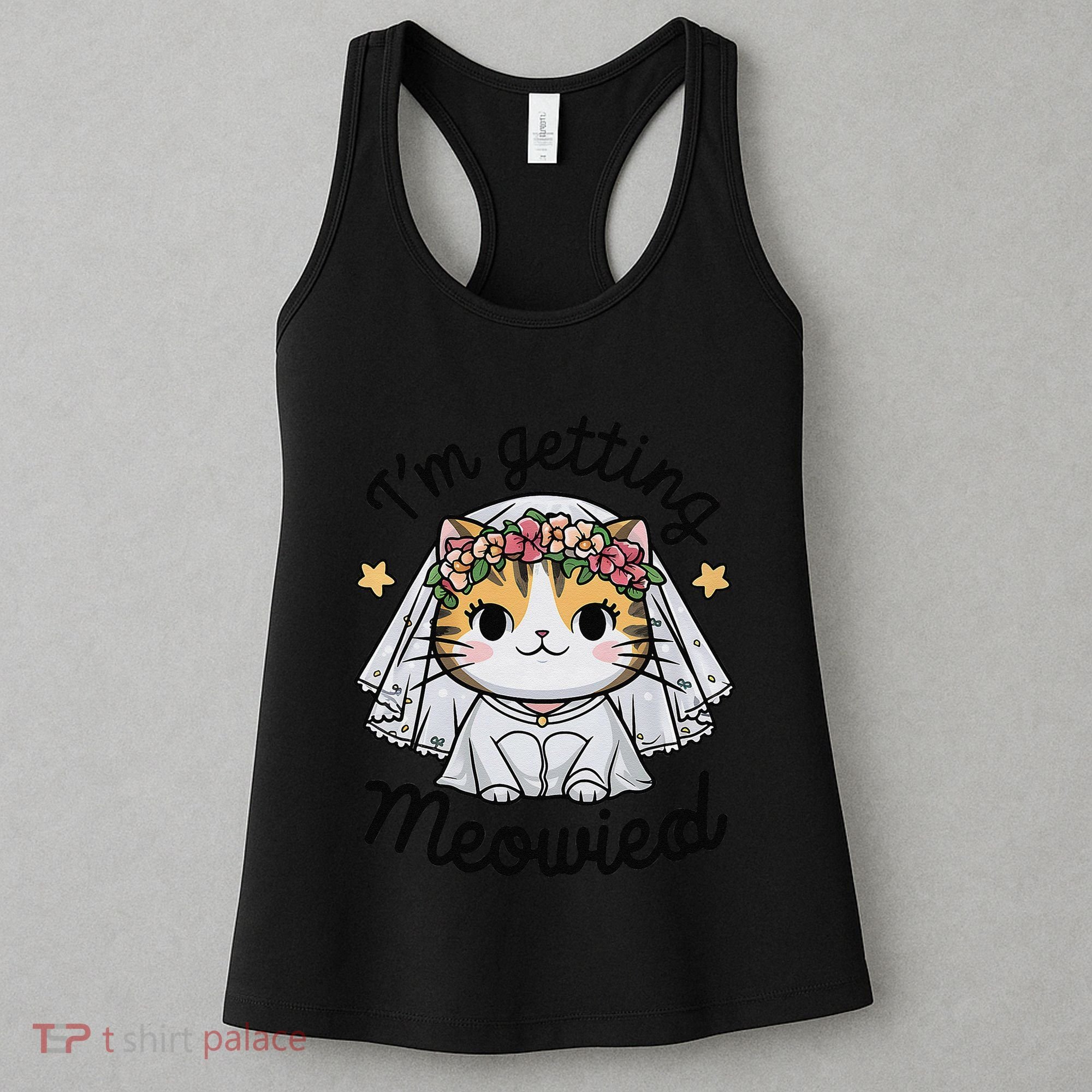 IM Getting Meowied Bridesmaid Bachelorette Party Kawaii Cat Women's Tank Top