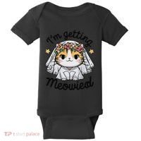 IM Getting Meowied Bridesmaid Bachelorette Party Kawaii Cat Baby Bodysuit thumb 0