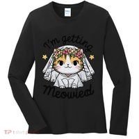 IM Getting Meowied Bridesmaid Bachelorette Party Kawaii Cat Women's Long Sleeve Shirt thumb 0