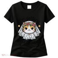 IM Getting Meowied Bridesmaid Bachelorette Party Kawaii Cat Women's T-Shirt thumb 0