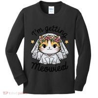 IM Getting Meowied Bridesmaid Bachelorette Party Kawaii Cat Kids Long Sleeve Shirt thumb 0