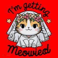IM Getting Meowied Bridesmaid Bachelorette Party Kawaii Cat Santa Hat thumb 1