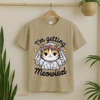 IM Getting Meowied Bridesmaid Bachelorette Party Kawaii Cat T-Shirt thumb 2