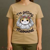 IM Getting Meowied Bridesmaid Bachelorette Party Kawaii Cat T-Shirt thumb 4