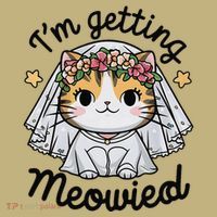 IM Getting Meowied Bridesmaid Bachelorette Party Kawaii Cat Mousepad thumb 1
