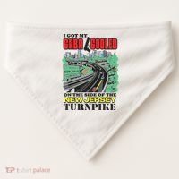 I Got My Gaba Gooled On The Side Of The New Jersey Turnpike USA-Made Doggie Bandana thumb 0