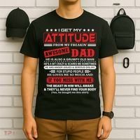 I Get My Attitude From My Freaking Awesome Dad! Pullover Hoodie T-Shirt thumb 6